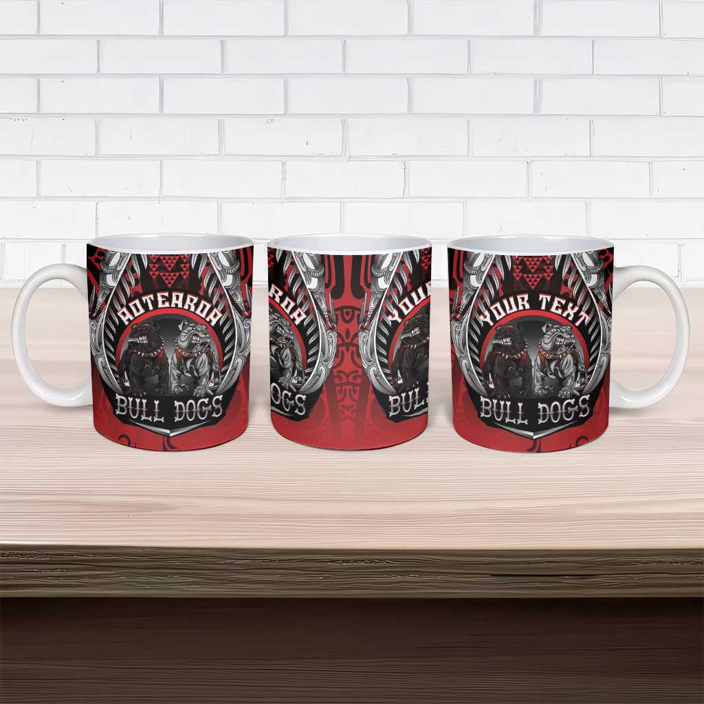 Aotearoa Bulldog Personalised Ceramic Mug Maori Kowhaiwhai Motif - Aussie Hoodie