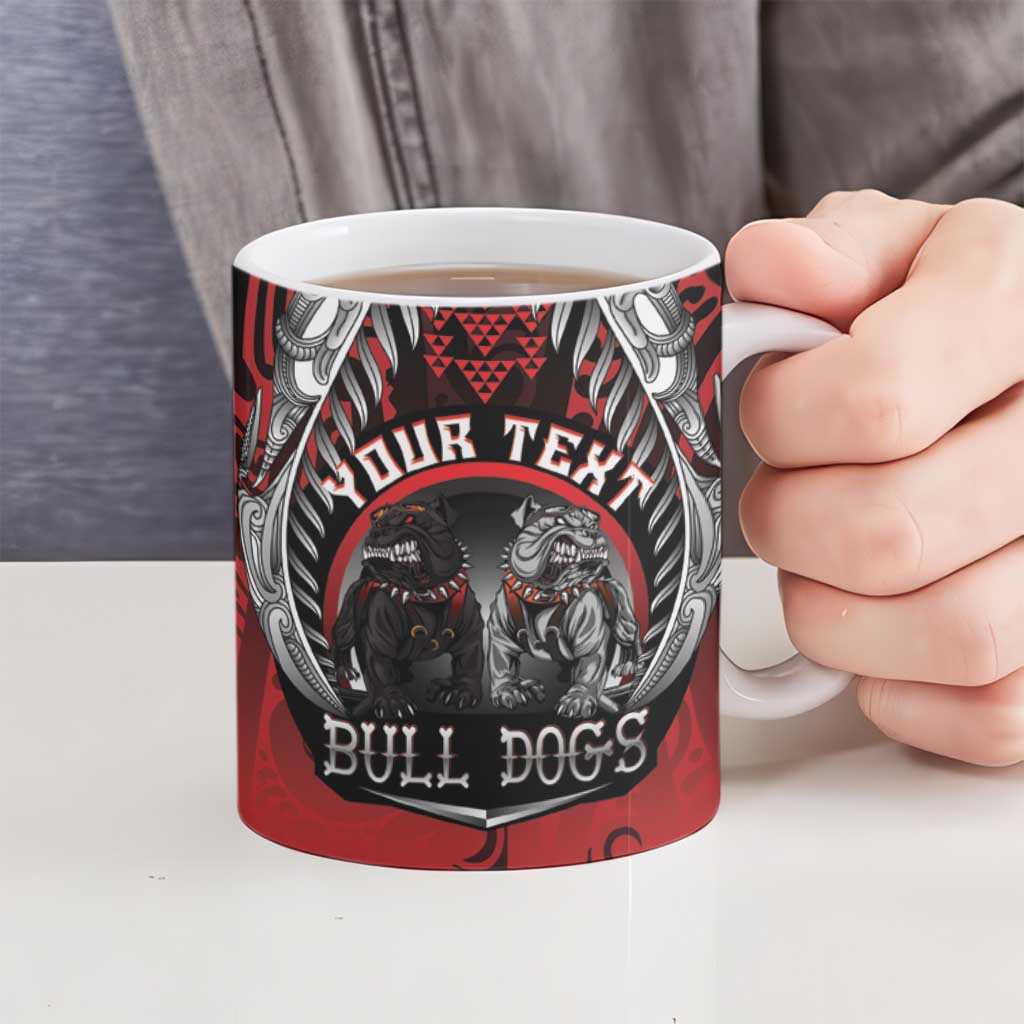 Aotearoa Bulldog Personalised Ceramic Mug Maori Kowhaiwhai Motif - Aussie Hoodie