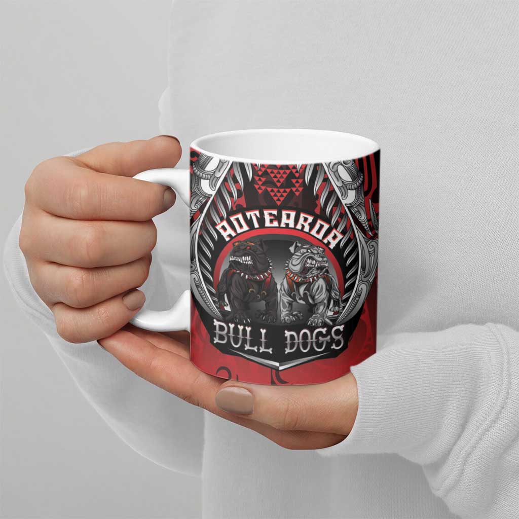 Aotearoa Bulldog Personalised Ceramic Mug Maori Kowhaiwhai Motif - Aussie Hoodie