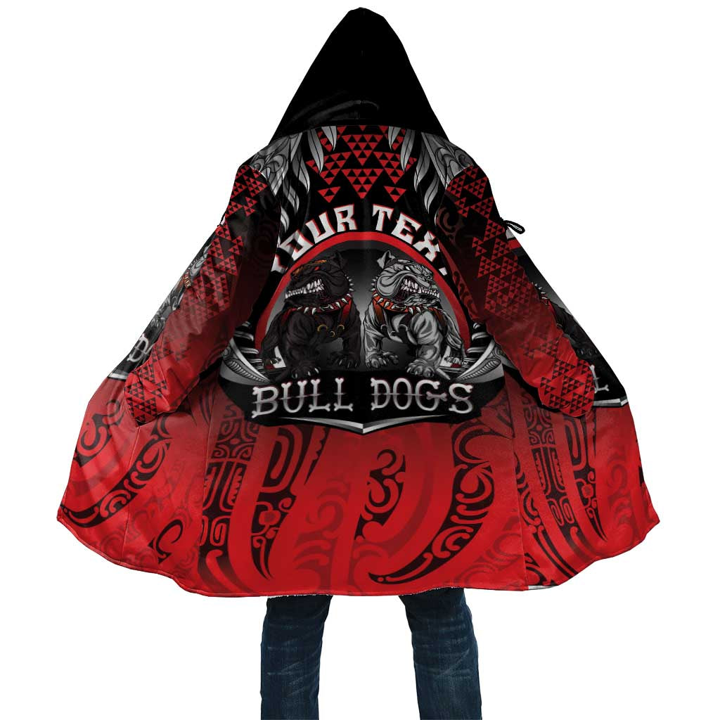Aotearoa Bulldog Personalised Cloak Maori Kowhaiwhai Motif - Aussie Hoodie