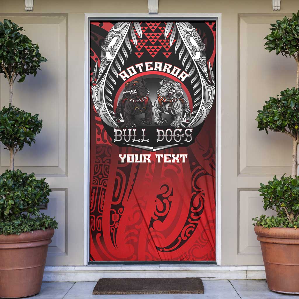 Aotearoa Bulldog Personalised Door Cover Maori Kowhaiwhai Motif - Aussie Hoodie