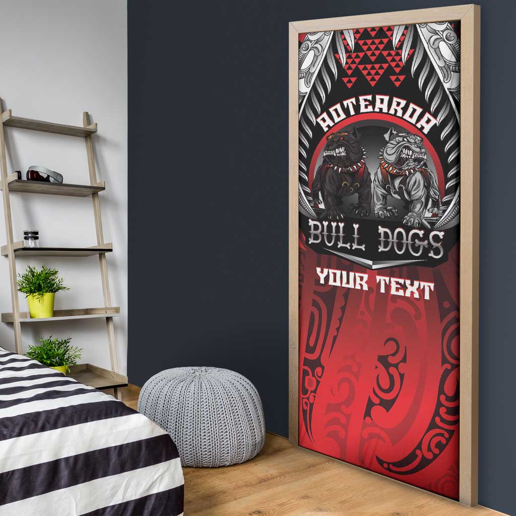 Aotearoa Bulldog Personalised Door Cover Maori Kowhaiwhai Motif - Aussie Hoodie