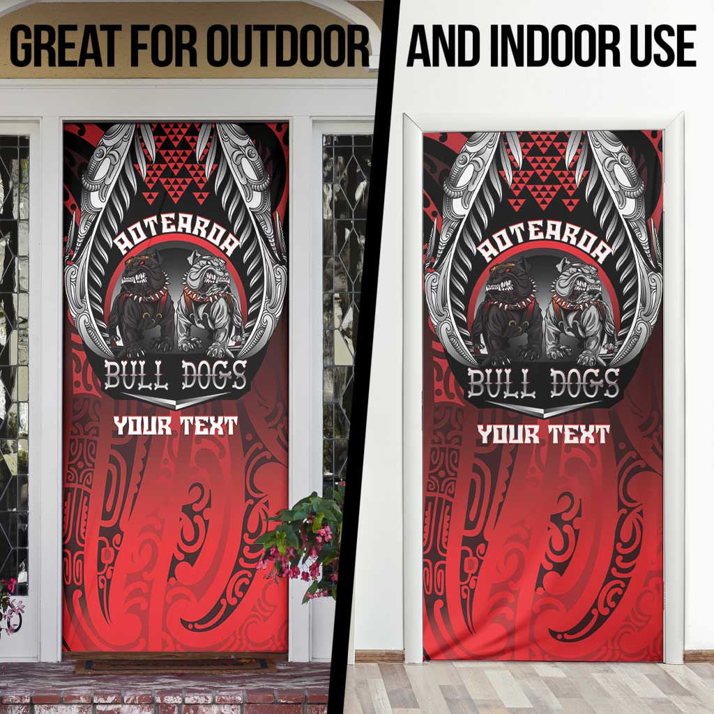 Aotearoa Bulldog Personalised Door Cover Maori Kowhaiwhai Motif - Aussie Hoodie