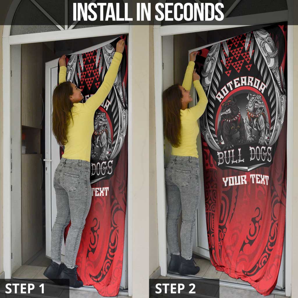 Aotearoa Bulldog Personalised Door Cover Maori Kowhaiwhai Motif - Aussie Hoodie