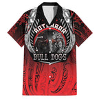 Aotearoa Bulldog Personalised Family Matching Summer Maxi Dress and Hawaiian Shirt Maori Kowhaiwhai Motif