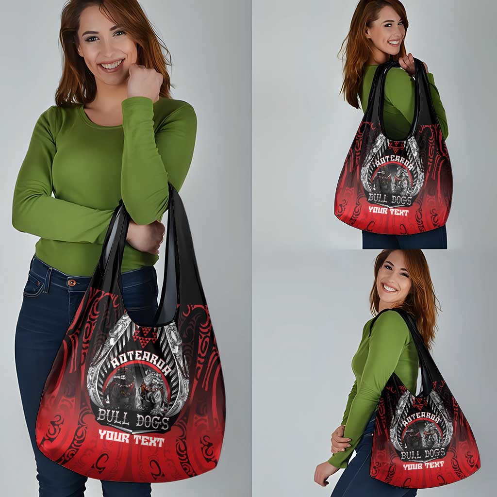 Aotearoa Bulldog Personalised Grocery Bag Maori Kowhaiwhai Motif
