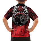 Aotearoa Bulldog Personalised Hawaiian Shirt Maori Kowhaiwhai Motif