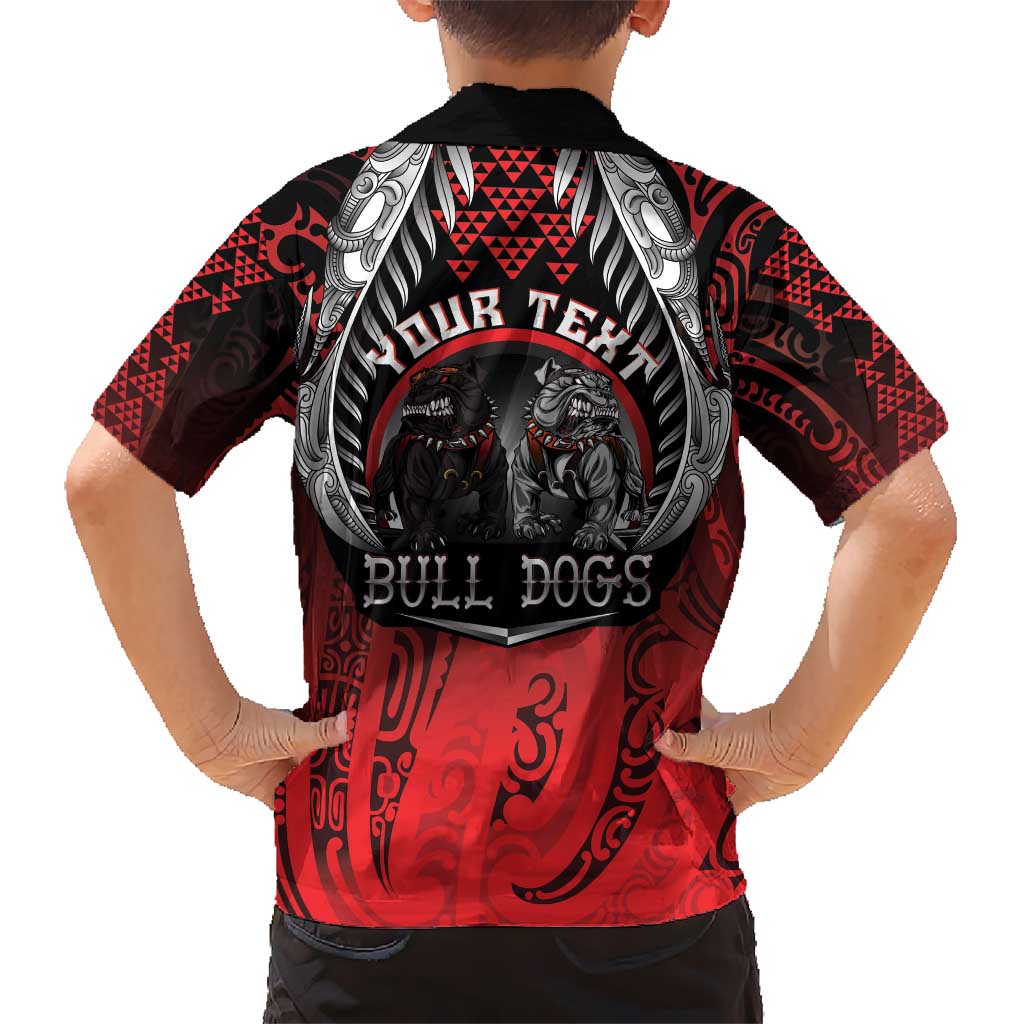 Aotearoa Bulldog Personalised Hawaiian Shirt Maori Kowhaiwhai Motif