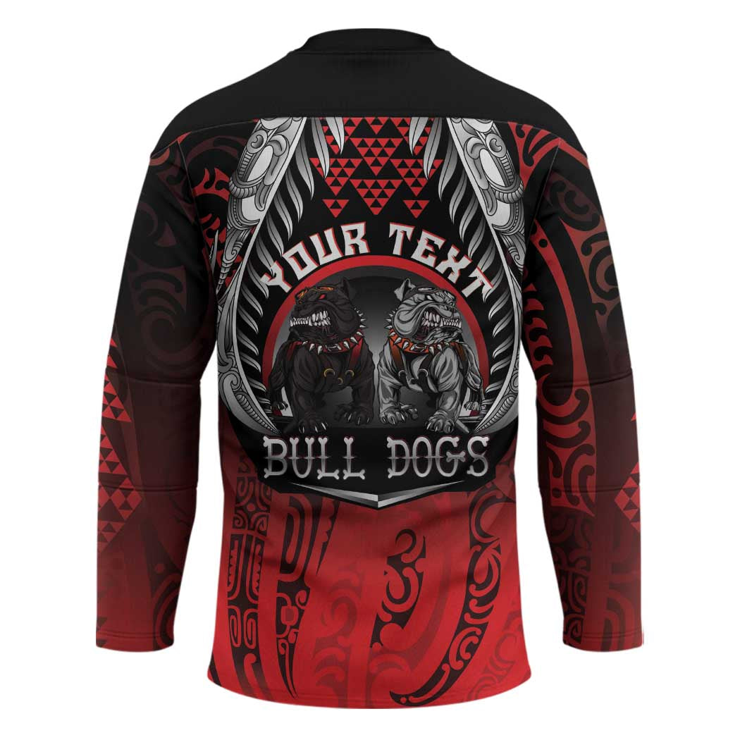 Aotearoa Bulldog Personalised Hockey Jersey Maori Kowhaiwhai Motif - Aussie Hoodie