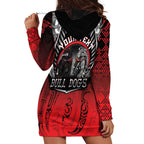 Aotearoa Bulldog Personalised Hoodie Dress Maori Kowhaiwhai Motif