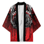 Aotearoa Bulldog Personalised Kimono Maori Kowhaiwhai Motif - Aussie Hoodie