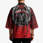 Aotearoa Bulldog Personalised Kimono Maori Kowhaiwhai Motif - Aussie Hoodie