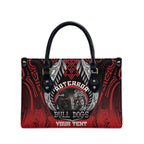Aotearoa Bulldog Personalised Leather Bag Maori Kowhaiwhai Motif - Aussie Hoodie