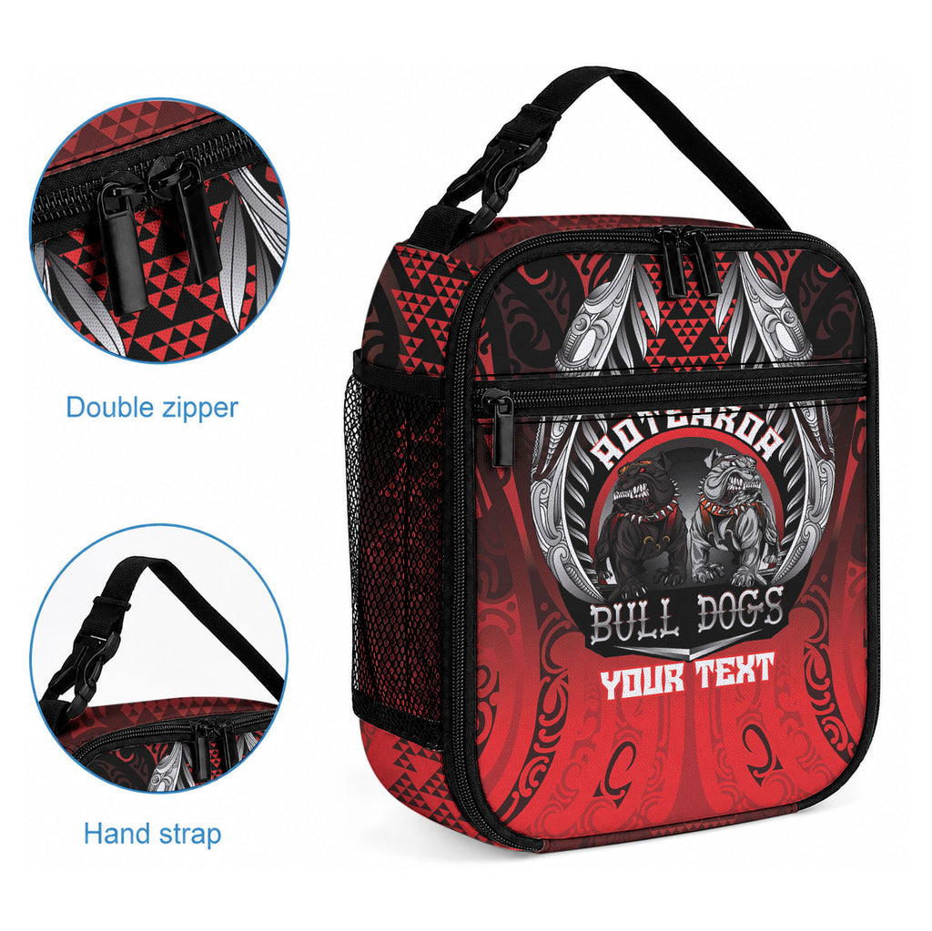 Aotearoa Bulldog Personalised Lunch Bag Maori Kowhaiwhai Motif