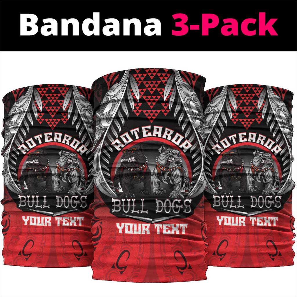 Aotearoa Bulldog Personalised Neck Gaiter Maori Kowhaiwhai Motif - Aussie Hoodie