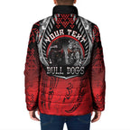 Aotearoa Bulldog Personalised Padded Jacket Maori Kowhaiwhai Motif - Aussie Hoodie