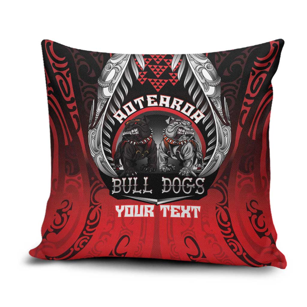 Aotearoa Bulldog Personalised Pillow Cover Maori Kowhaiwhai Motif - Aussie Hoodie