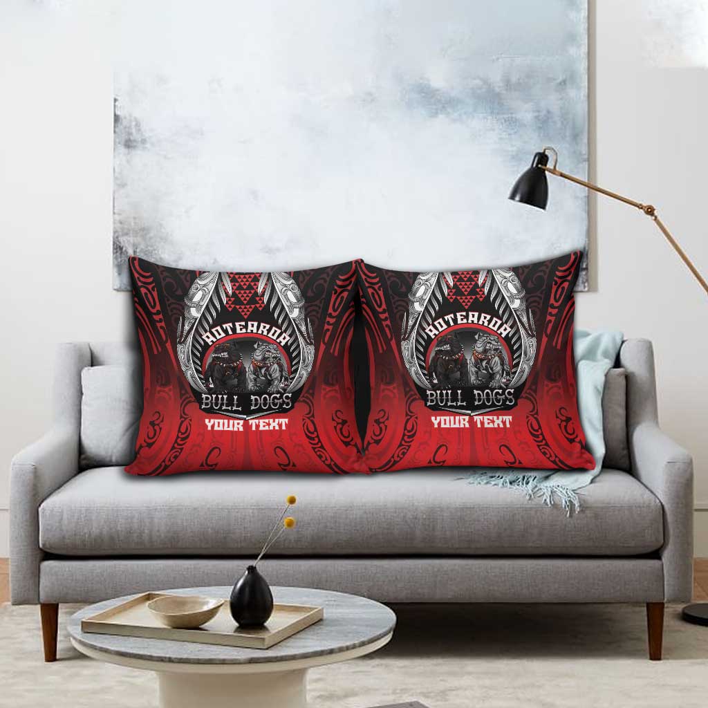 Aotearoa Bulldog Personalised Pillow Cover Maori Kowhaiwhai Motif - Aussie Hoodie