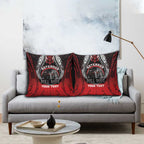 Aotearoa Bulldog Personalised Pillow Cover Maori Kowhaiwhai Motif - Aussie Hoodie