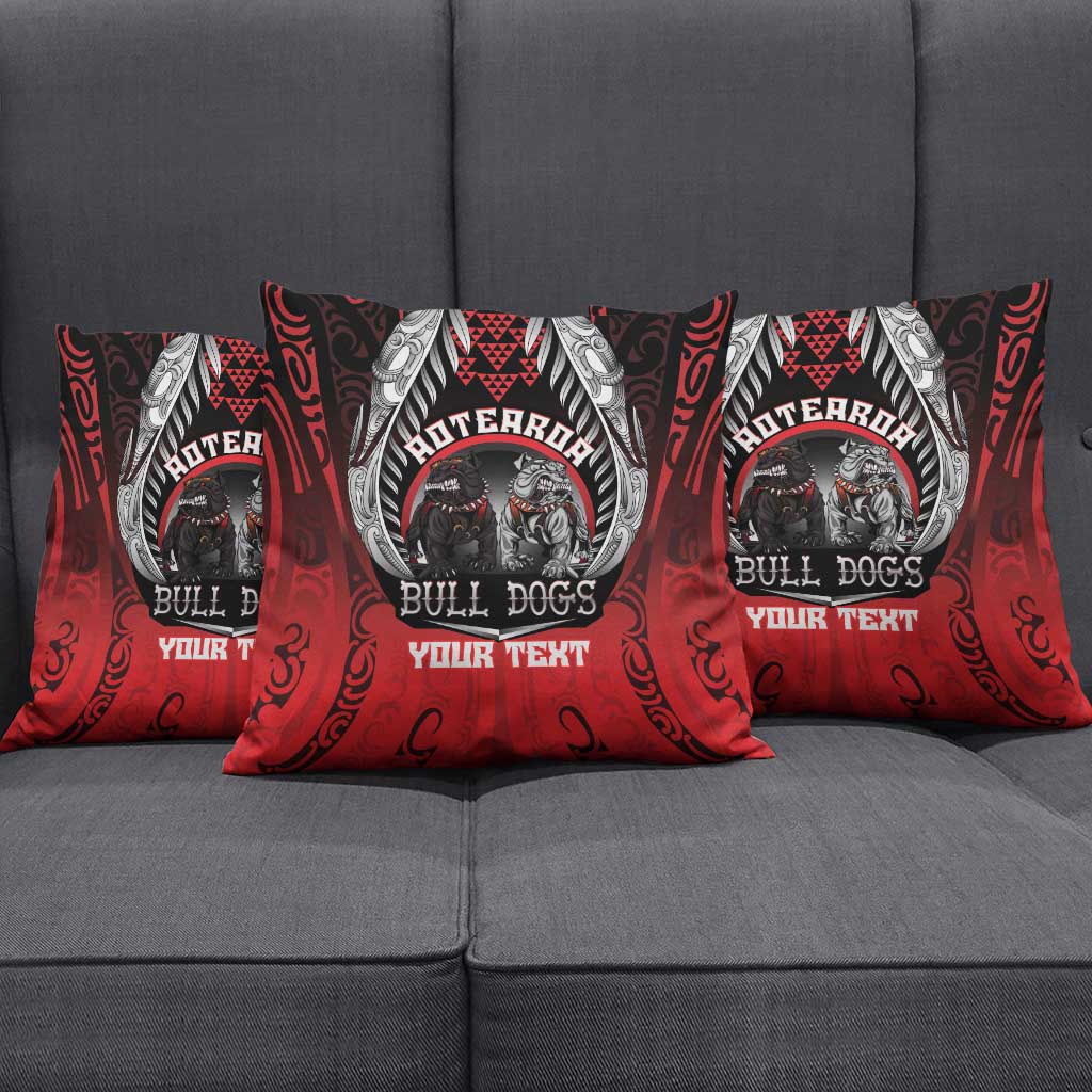 Aotearoa Bulldog Personalised Pillow Cover Maori Kowhaiwhai Motif - Aussie Hoodie