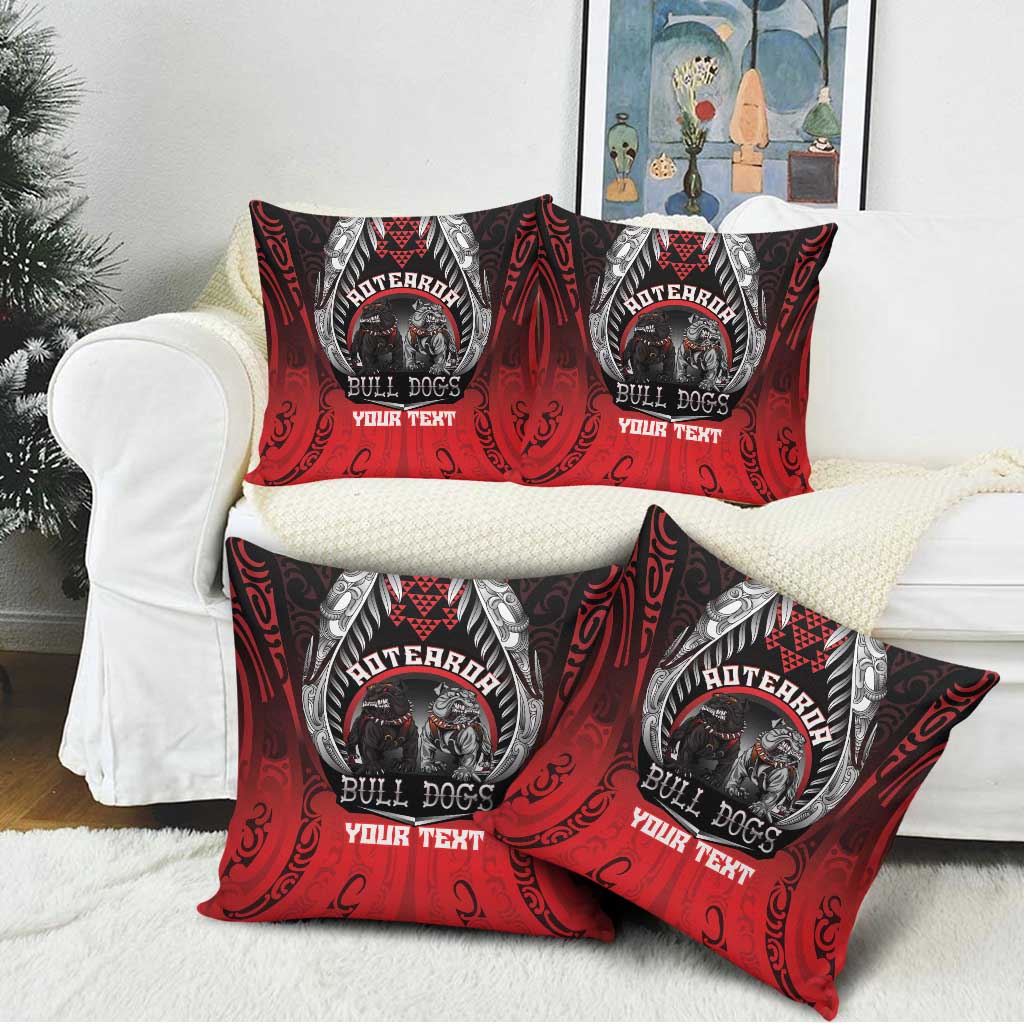 Aotearoa Bulldog Personalised Pillow Cover Maori Kowhaiwhai Motif - Aussie Hoodie