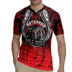 Aotearoa Bulldog Personalised Rugby Jersey Maori Kowhaiwhai Motif