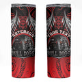 Aotearoa Bulldog Personalised Skinny Tumbler Maori Kowhaiwhai Motif
