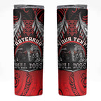 Aotearoa Bulldog Personalised Skinny Tumbler Maori Kowhaiwhai Motif