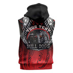 Aotearoa Bulldog Personalised Sleeveless Hoodie Maori Kowhaiwhai Motif - Aussie Hoodie