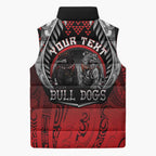 Aotearoa Bulldog Personalised Sleeveless Puffer Jacket Maori Kowhaiwhai Motif - Aussie Hoodie