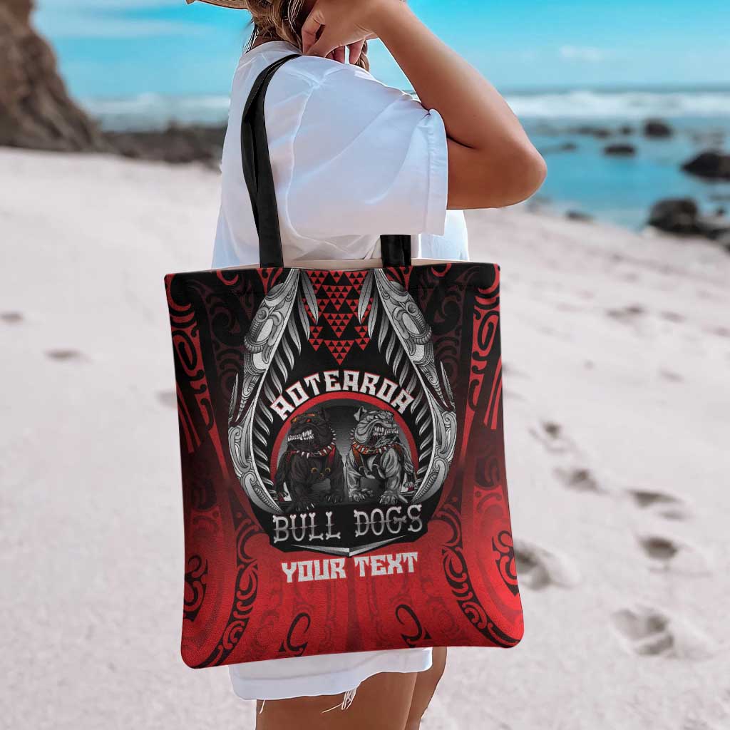 Aotearoa Bulldog Personalised Tote Bag Maori Kowhaiwhai Motif - Aussie Hoodie