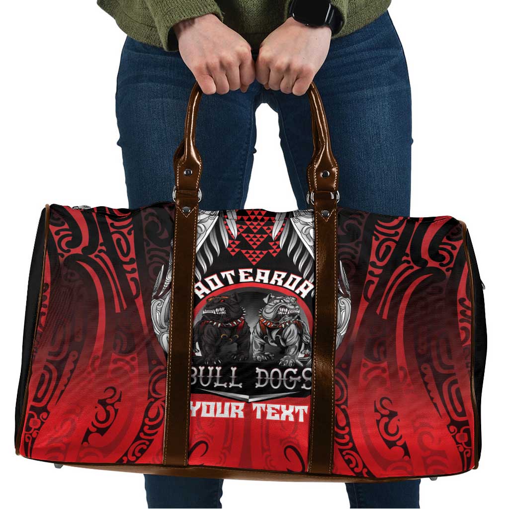 Aotearoa Bulldog Personalised Travel Bag Maori Kowhaiwhai Motif - Aussie Hoodie