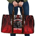 Aotearoa Bulldog Personalised Travel Bag Maori Kowhaiwhai Motif - Aussie Hoodie