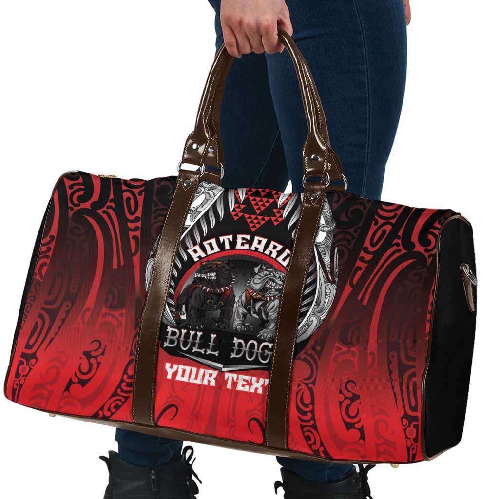 Aotearoa Bulldog Personalised Travel Bag Maori Kowhaiwhai Motif - Aussie Hoodie