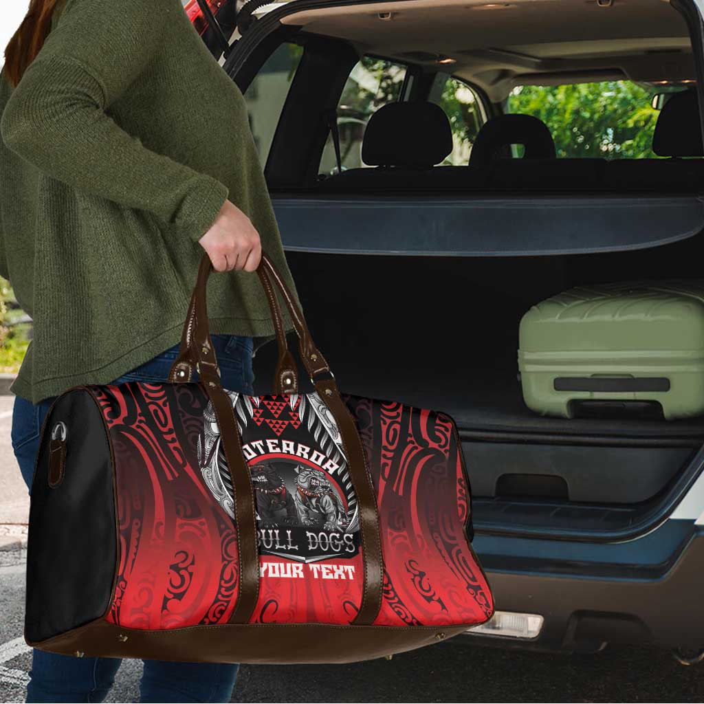 Aotearoa Bulldog Personalised Travel Bag Maori Kowhaiwhai Motif - Aussie Hoodie