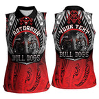 Aotearoa Bulldog Personalised Women Sleeveless Polo Shirt Maori Kowhaiwhai Motif