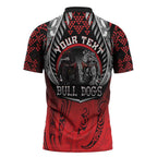 Aotearoa Bulldog Personalised Zipper Polo Shirt Maori Kowhaiwhai Motif - Aussie Hoodie