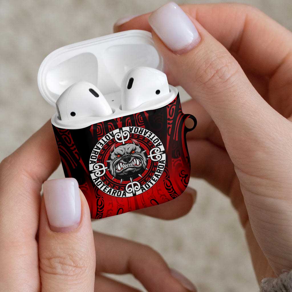 Aotearoa Bulldog AirPods Case New Zealand Kowhaiwhai Tribal - Aussie Hoodie