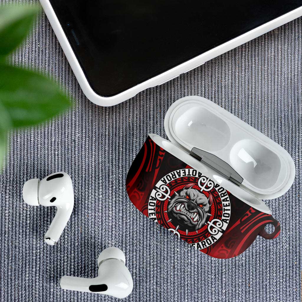 Aotearoa Bulldog AirPods Case New Zealand Kowhaiwhai Tribal - Aussie Hoodie
