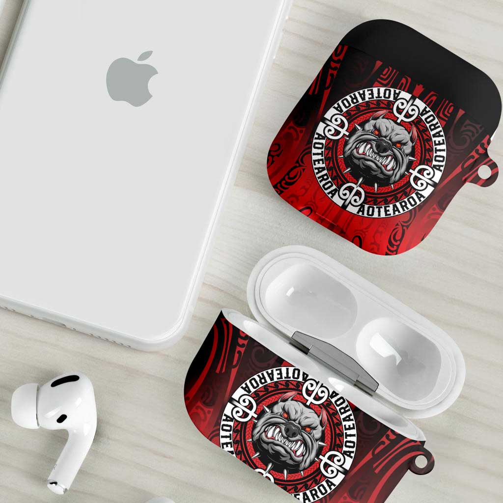Aotearoa Bulldog AirPods Case New Zealand Kowhaiwhai Tribal - Aussie Hoodie