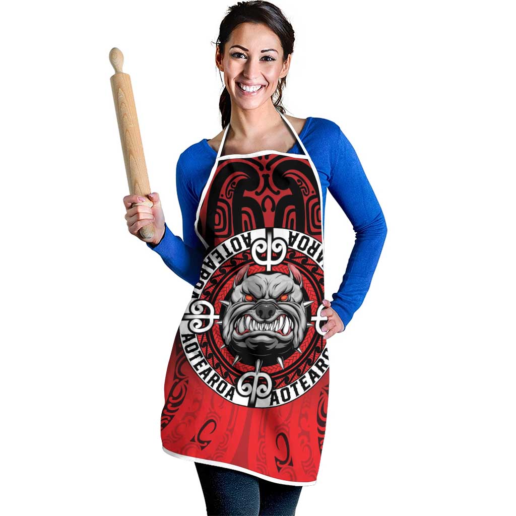 Aotearoa Bulldog Apron New Zealand Kowhaiwhai Tribal - Aussie Hoodie