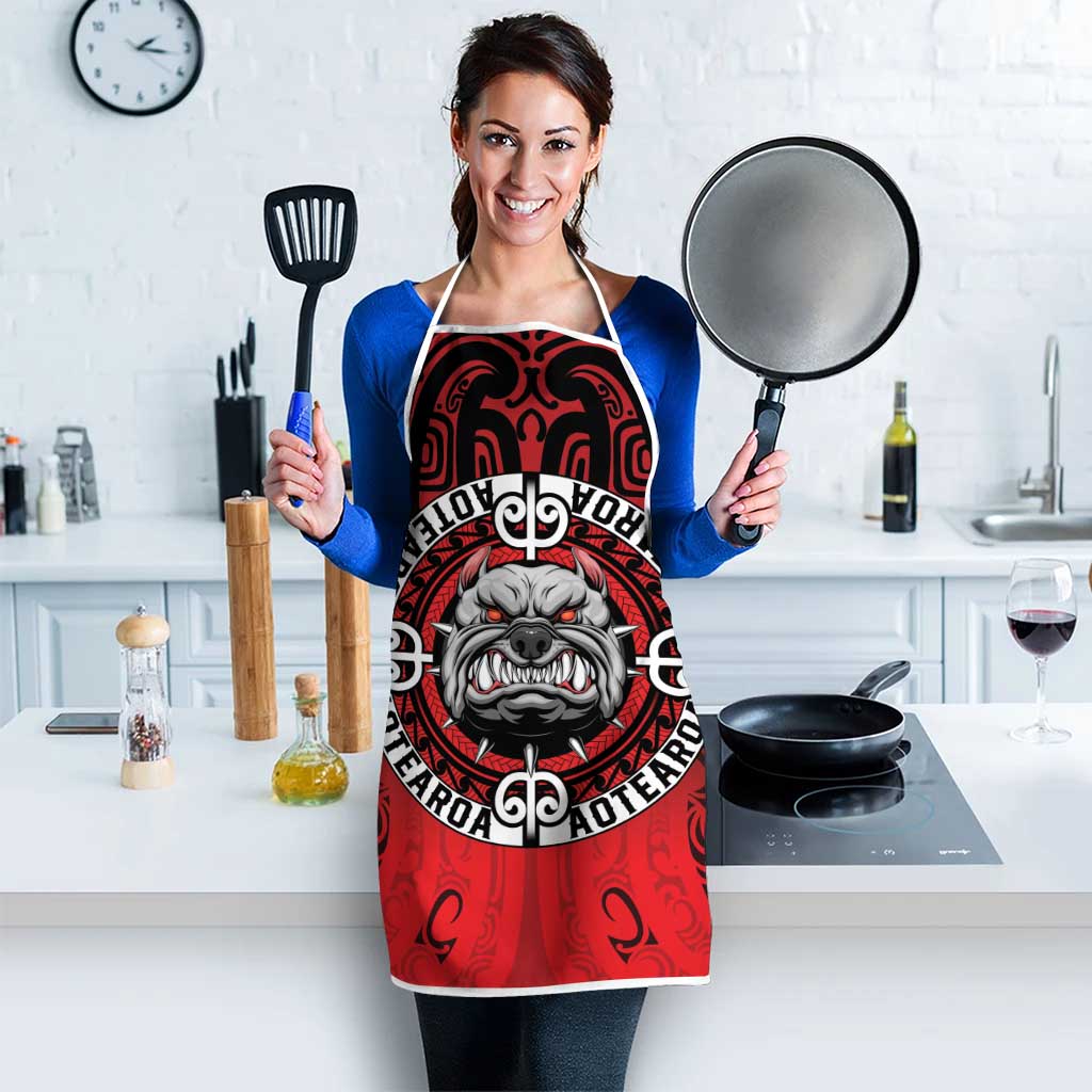 Aotearoa Bulldog Apron New Zealand Kowhaiwhai Tribal - Aussie Hoodie