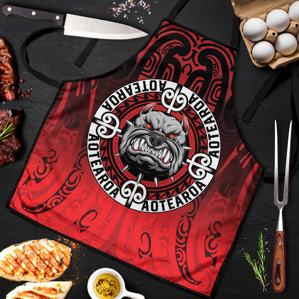 Aotearoa Bulldog Apron New Zealand Kowhaiwhai Tribal - Aussie Hoodie