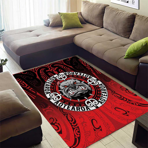 Aotearoa Bulldog Area Rug New Zealand Kowhaiwhai Tribal