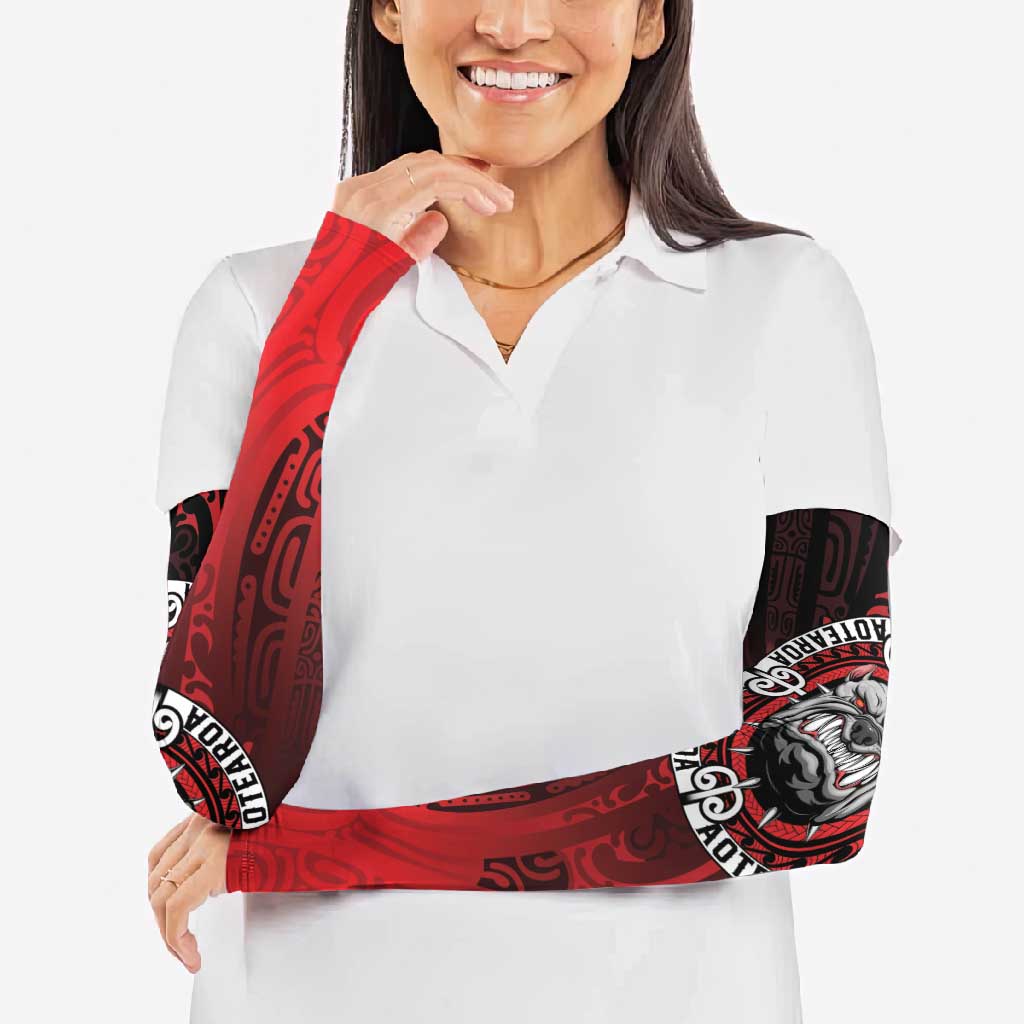 Aotearoa Bulldog Arm Sleeves New Zealand Kowhaiwhai Tribal - Aussie Hoodie