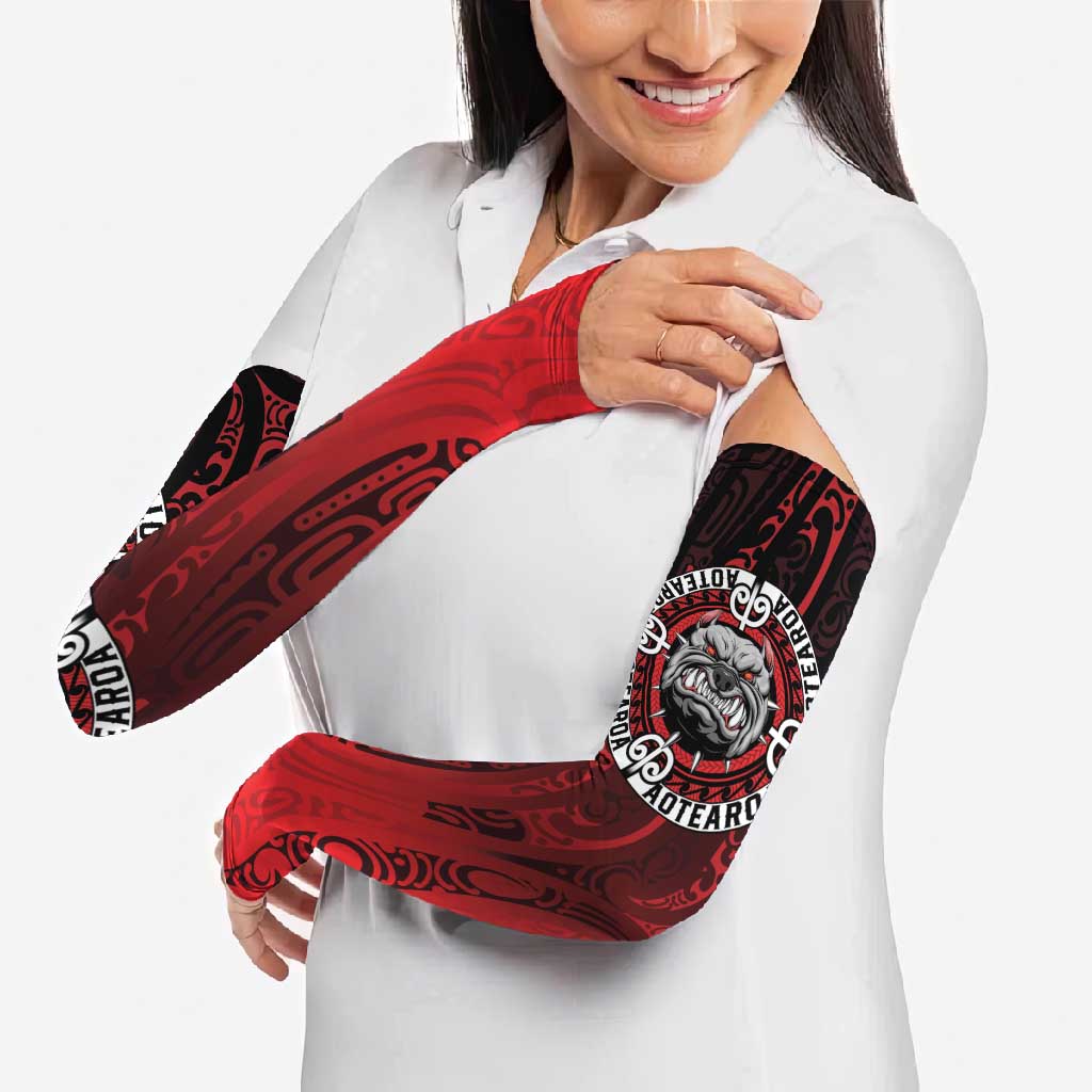 Aotearoa Bulldog Arm Sleeves New Zealand Kowhaiwhai Tribal - Aussie Hoodie