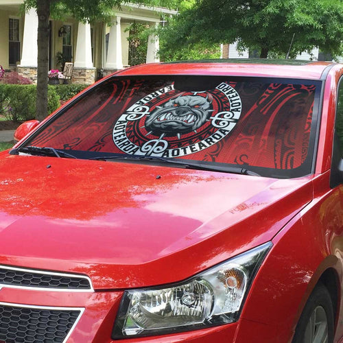 Aotearoa Bulldog Auto Sun Shade New Zealand Kowhaiwhai Tribal - Aussie Hoodie