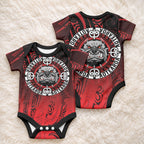 Aotearoa Bulldog Baby Onesie New Zealand Kowhaiwhai Tribal