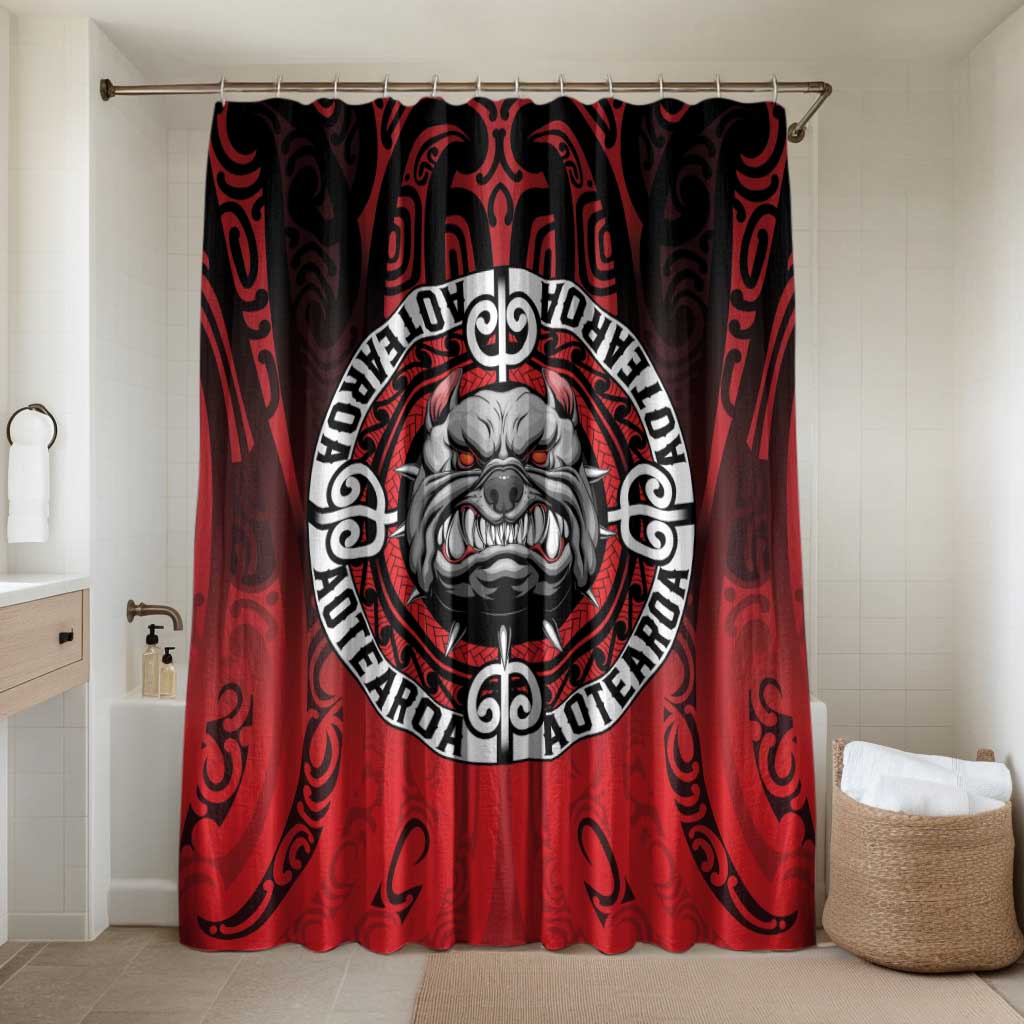Aotearoa Bulldog Bathroom Set New Zealand Kowhaiwhai Tribal - Aussie Hoodie