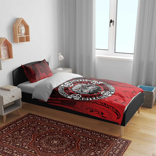 Aotearoa Bulldog Bedding Set New Zealand Kowhaiwhai Tribal